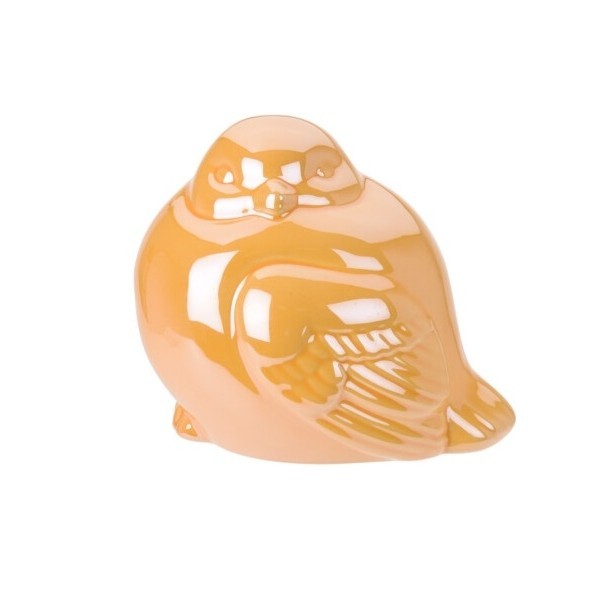 Perleťový ptáček žlutý 12,5x10x10,5 cm