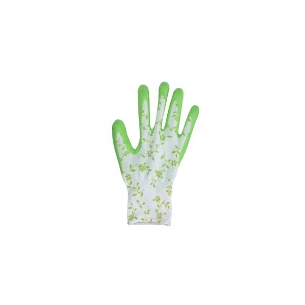 Zahradní rukavice s latexovou vrstvou Green flowers L
