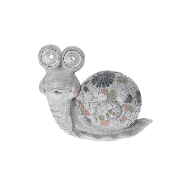 Solární šnek na zahradu 14x6,5x11 cm