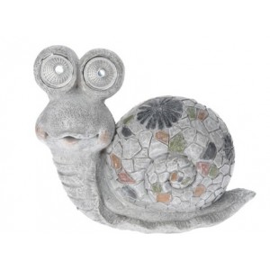 Solární šnek na zahradu 14x6,5x11 cm