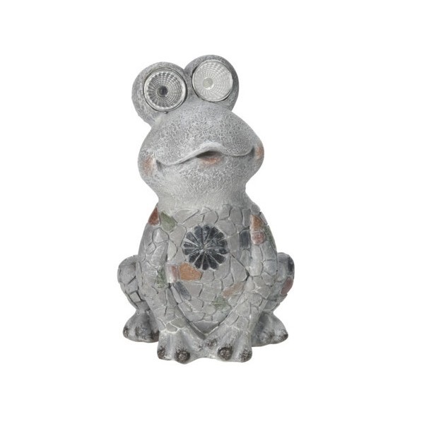 Solární žába na zahradu 9x7,5x14 cm