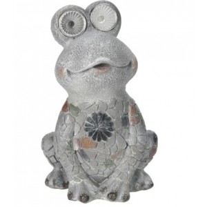 Solární žába na zahradu 9x7,5x14 cm