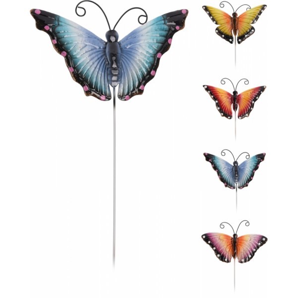 Motýl zápich balení 4 ks, 63x20,5 cm, mix druhů