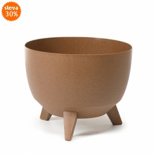 Plastová mísa Roma ECO 470 mm, přírodní dřevo