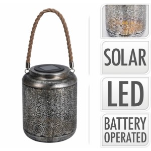 Kovová lucerna LED, solární, A