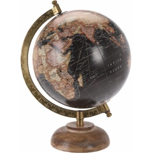 Otočný globus černý broskvový 24 cm