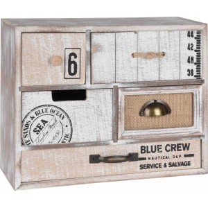 Dřevěná skříňka a pět zásuvek 28x21,7x10 cm
