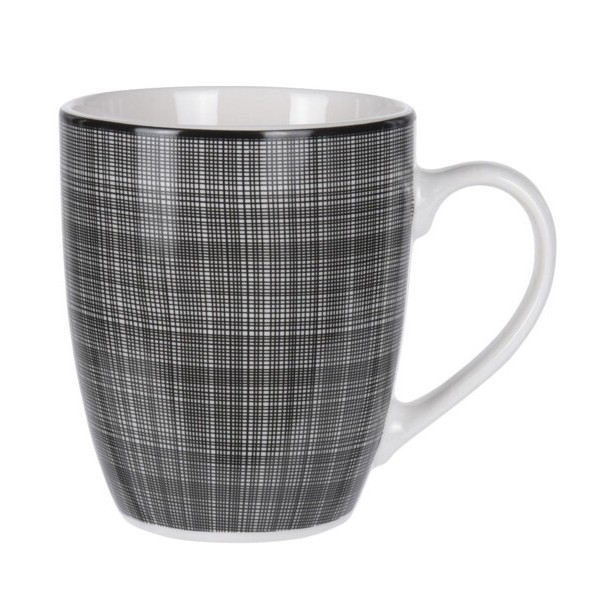 Porcelánový hrnek Weaving 350 ml, černý