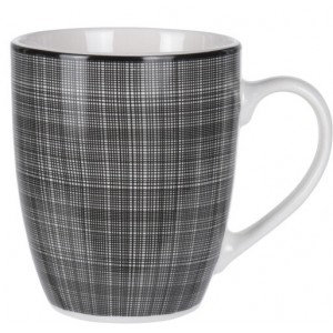 Porcelánový hrnek Weaving 350 ml, černý
