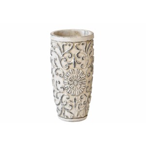 Cementový květináč - váza Ornament 30x15 cm