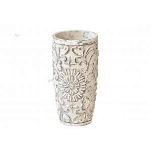 Cementový květináč - váza Ornament 25x13 cm
