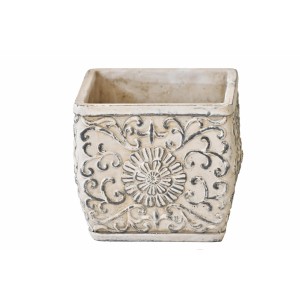 Cementový květináč Ornament 16x18x18 cm