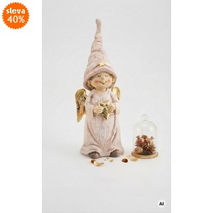 Vánoční andílek Frederick s velkou čepicí – 28 cm