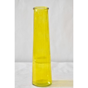 Skleněná váza ANNA žlutá 35x9 cm, II. jakost