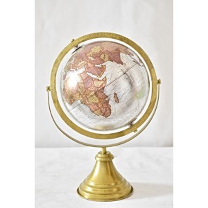 Otočný globus stříbrný 38 cm, II. jakost