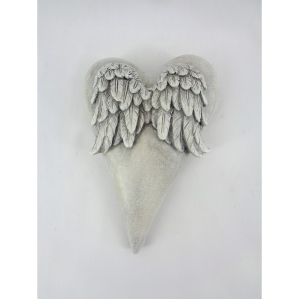 Smuteční dekorace - srdce s křídly balení 6 ks, 4x9,5x13 cm