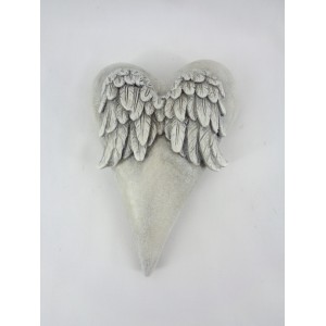 Smuteční dekorace - srdce s křídly balení 6 ks, 4x9,5x13 cm
