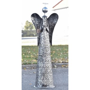 Plechový anděl Aura LED 110 cm