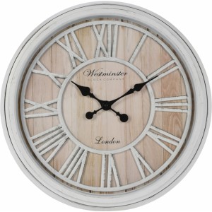 Bílé nástěnné hodiny Westminster 50,6 cm