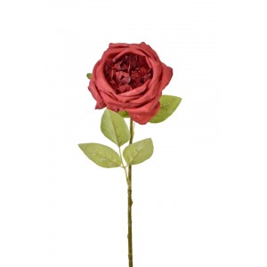 Umělá anglická růže červená, 50 cm