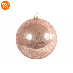 Růžová vánoční baňka Yana XL, II.jakost