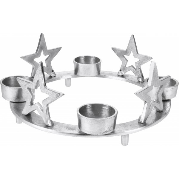 Kovový svícen Hvězdička 11x25 cm