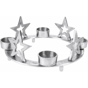 Kovový svícen Hvězdička 11x25 cm