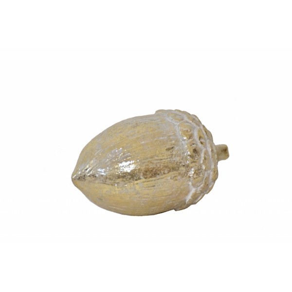 Dekorativní žalud z polyresinu 5x5x8 cm, zlatý