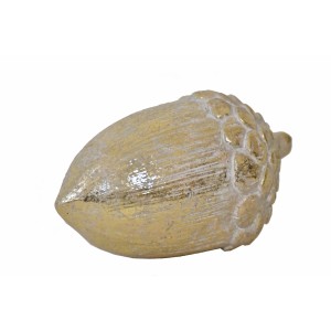Dekorativní žalud z polyresinu 6,5x6,5x11 cm, zlatý