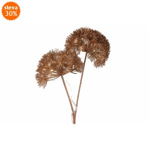 Svítící větvička Heracleum 15 LED, 77 cm, měděná