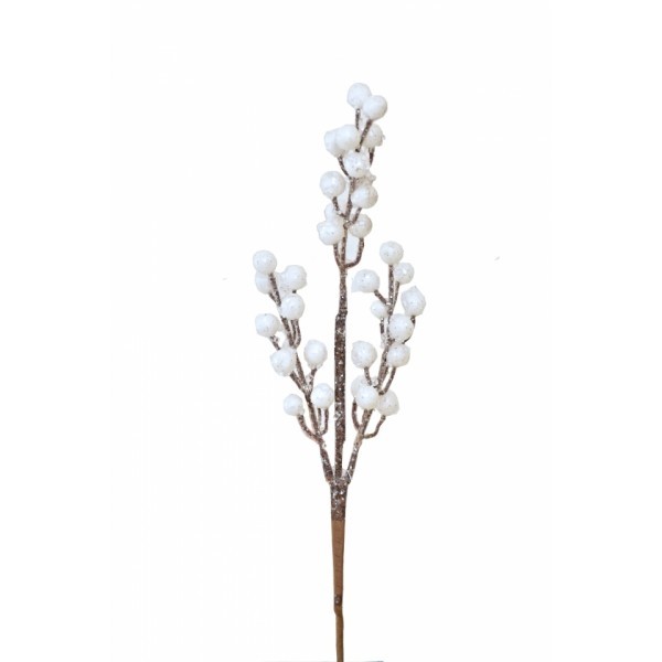 Vánoční větvička s glitry balení 12 ks, 38 cm