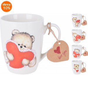 Porcelánový hrnek s medvídkem 330 ml, mix druhů