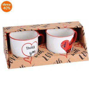 Sada 2 hrníčků Miss you 300 ml