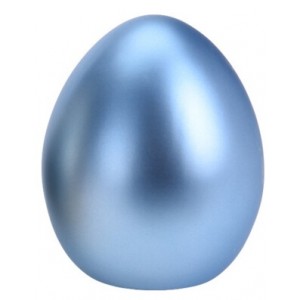 Keramické vajíčko metalické modré 11x8,6 cm