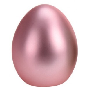 Keramické vajíčko metalické růžové 11x8,6 cm