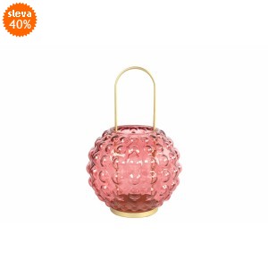 Skleněný svícen Perly altrosa