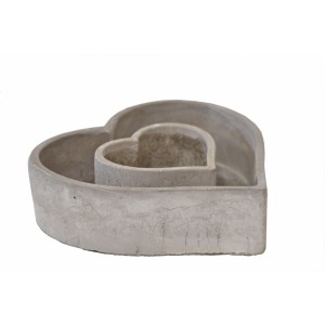Cementové srdce Duo šedé balení 12 ks, 6x22x22,5 cm, AKCE 12