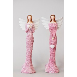 Anděl Rosa starorůžový 25 cm, mix druhů