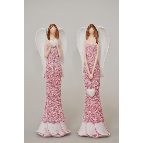 Anděl Lili Rosa starorůžový 20 cm, mix druhů