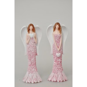 Anděl Lili Flo starorůžový 15 cm, mix druhů