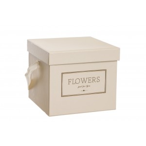 Flower box krémový 15x15x13 cm