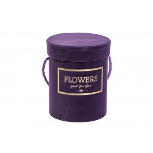Flower box fialový sametový, 12,5x15 cm