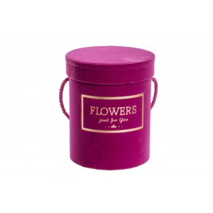 Flower box tmavě růžový sametový, 12,5x15 cm