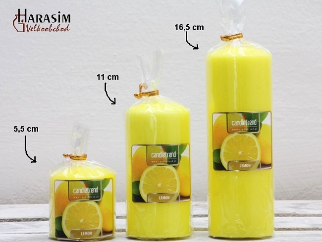 Svíčka válec Lemon 5,5 cm