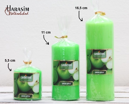 Svíčka válec Green Apple 16,5 cm