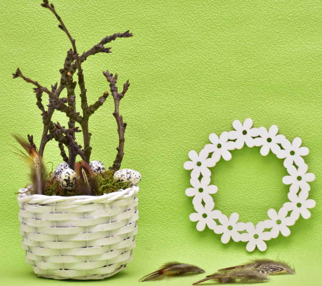 Dřevěný věnec Květinky 15 cm