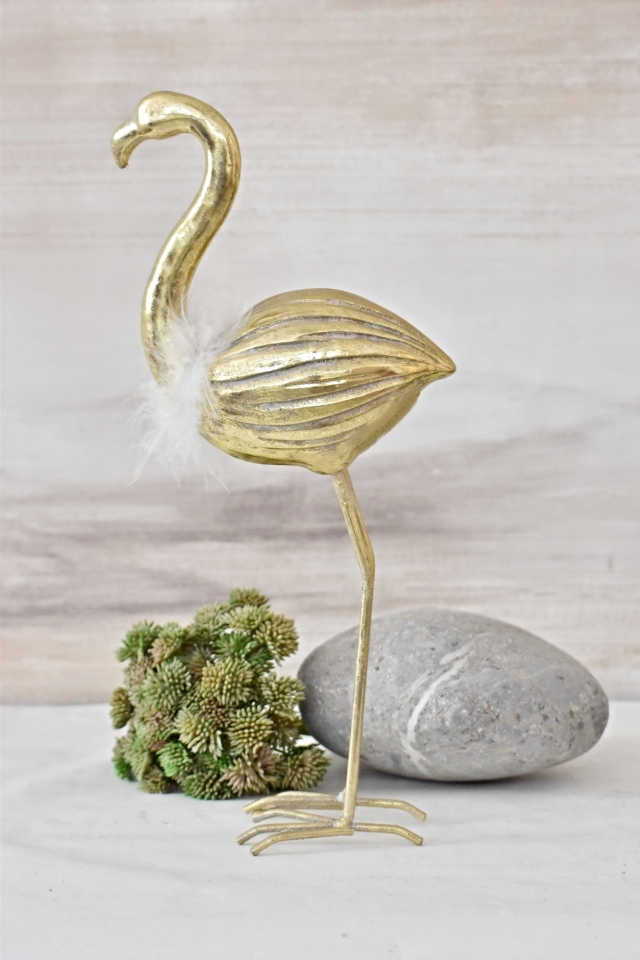 Plameňák Joe gold 34 cm