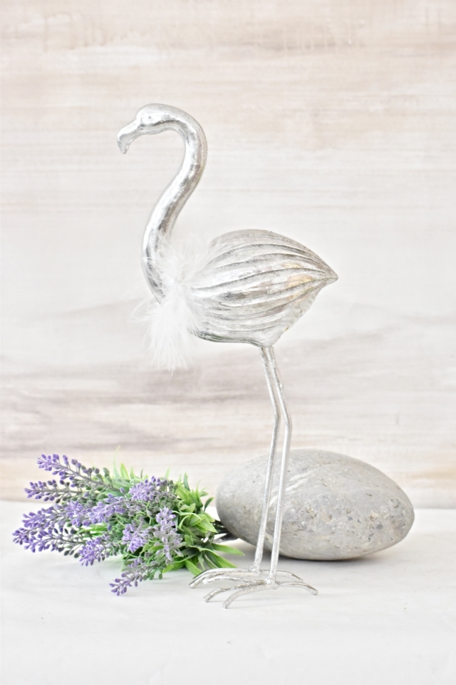 Plameňák Joe silver 18 cm