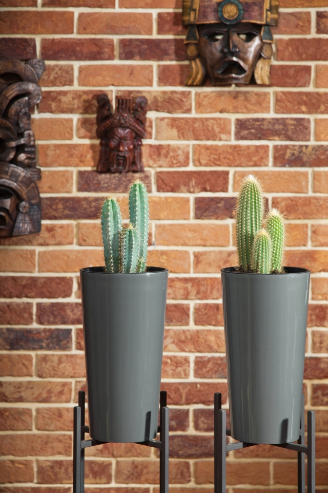 Plastový květináč Lilia 270 mm, antracit