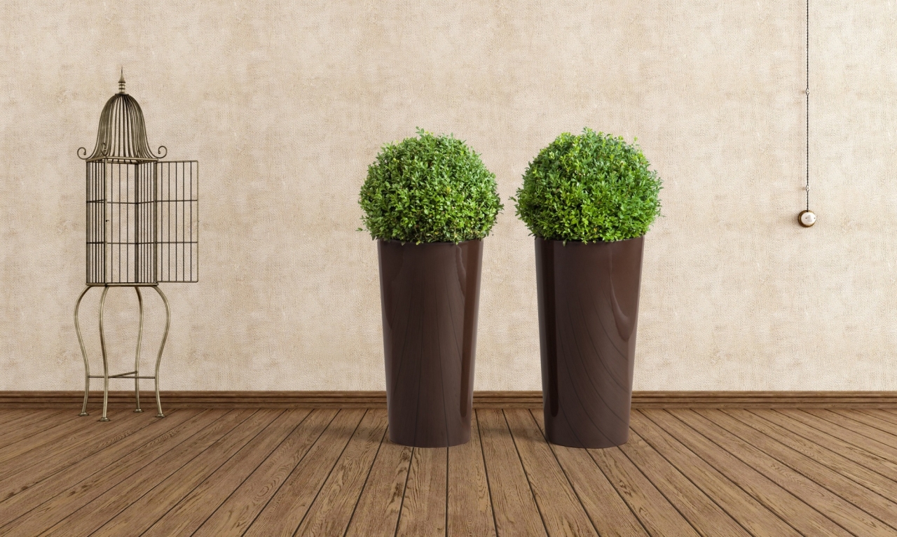 Plastový květináč Lilia 570 mm, mocca